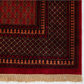 Herati 8x10 Red Traditional Persian Litchi Motifs Wool Rug