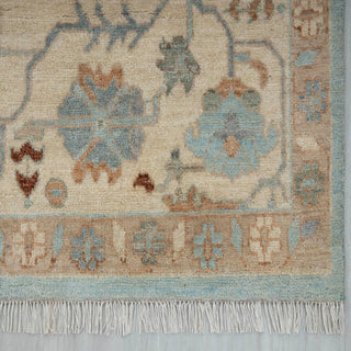 Tracy 9x12 Fine Hand Knotted Blue Wool Oushak Rug