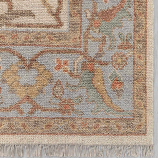 Dallas 8x10 Ivory Vintage Oushak Inspired Wool Rug