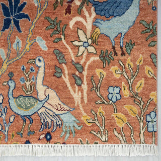 5x7 Persian Inspired Peacock Garden Wool Rug