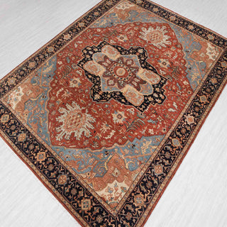 Kammert - 8x10 Red Vintage Persian Serapi Mahal Reproduction Wool Rug