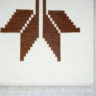Desert Mesa Ivory & Brown Southwestern Style Woolen Runner