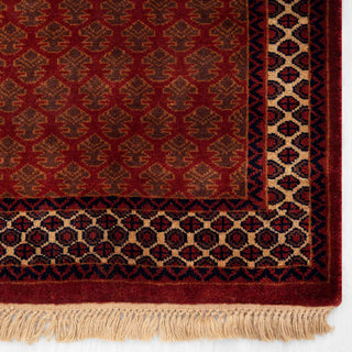 Herati 3x5 Red Tribal Litchi Silky Feel Wool Rug