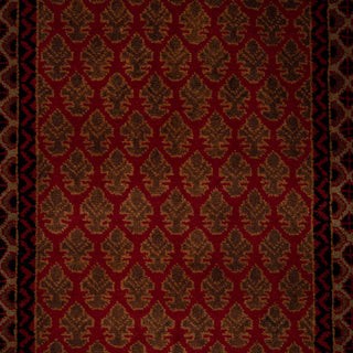 Herati 2'6x8 Red Litchi Motifs Woolen Hallway Rug