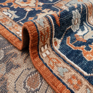 Elyse - 12x15 Large Area Rust Navy Persian Hand Knotted Serapi