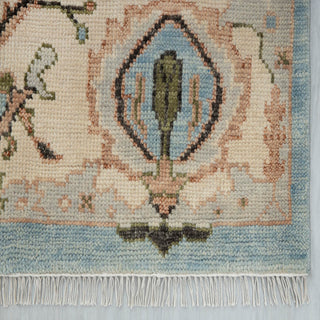 Willis 8x10 Hand Knotted Blue Turkish Oushak Area Rug