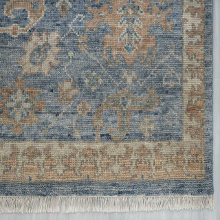 Stewart 8x10 Hand Knotted Distressed Oushak Wool Rug