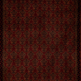 Herati 3x5 Deep Red Traditional Tribal Pattern Small Rug