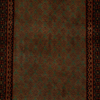 Herati 2'6x4 Olive Hand Knotted Persian Runner Rug