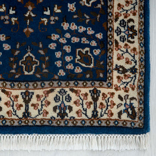 Arash 2'6x4 Royal Blue Persian Floral Wool Rug