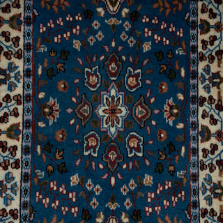 Arash 2'6x4 Royal Blue Persian Floral Wool Rug