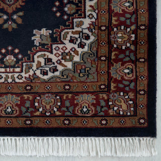 Maziar 2'6x4 Deep Navy Traditional Oriental Inspired Wool Rug