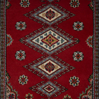 Mina 3x5 Red Tribal Bokhara Fine Weave Wool Rug