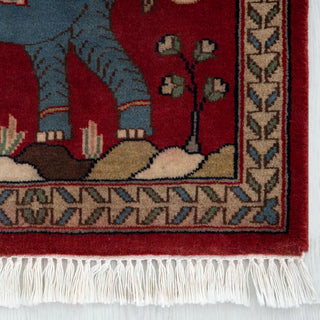 Maharaja 2x3 Traditional Elephant Motif Wool Rug