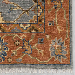 Georgia Adler - Traditional Turkish Oushak Blue Gray Wool Rug