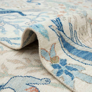 9x12 Ivory Birds Peacock Garden Woolen Area Rug