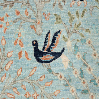 5x7 Birds Peacock Garden Hand Knotted Wool Rug