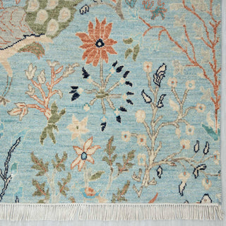 5x7 Birds Peacock Garden Hand Knotted Wool Rug