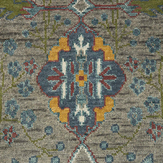 Blossom 8x10 Gray Turkish Botanical Style Oushak Rug