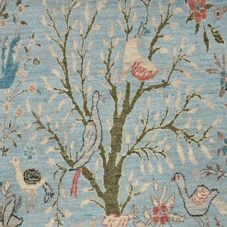 12x15 Hand Knotted Oversize Blue Birds Tree of Life Wool Rug