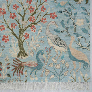 12x15 Hand Knotted Oversize Blue Birds Tree of Life Wool Rug