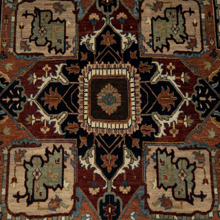 Parisa 8x10 Fine Knotted Persian Medallion Serapi Wool Rug