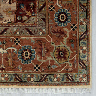 Parisa 8x10 Fine Knotted Persian Medallion Serapi Wool Rug