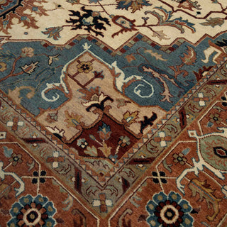 Parisa 8x10 Fine Knotted Persian Medallion Serapi Wool Rug