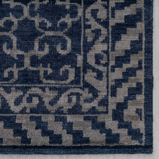 Raleigh 8x10 Navy Wool Hand Knotted Wool Rug