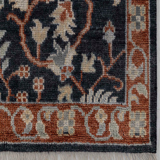 Girnar 8x10 Navy Animal Hunting Scene Woolen Rug