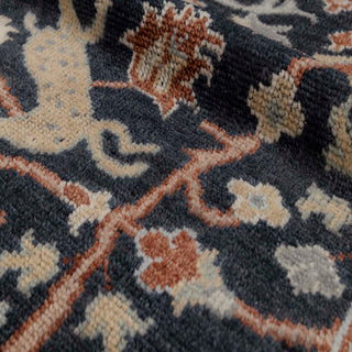 Girnar 8x10 Navy Animal Hunting Scene Woolen Rug