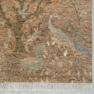Distressed Traditional Birds Of Paradise Inspired Wool Rug