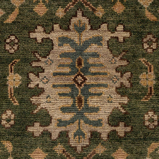 Helen 8x10 Hand Knotted Olive Green Woolen Rug