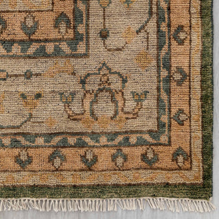 Helen 8x10 Hand Knotted Olive Green Woolen Rug