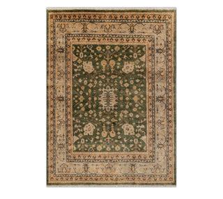 Helen 8x10 Hand Knotted Olive Green Woolen Rug