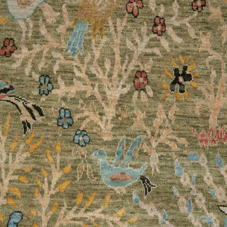 Large Area Persian Birds & Trees Inspired Wool Rug
