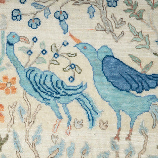 2'6x15 Birds Peacock Woolen Runner Rug / Hallway Rug