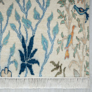 2'6x15 Birds Peacock Woolen Runner Rug / Hallway Rug
