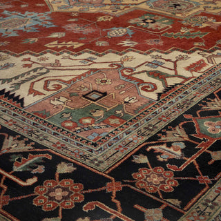 Hadera 12x18 Oversize Hand Knotted Persian Serapi Wool Rug
