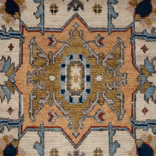 Amarah 8x10 Blue Medallion Persian Serapi Wool Rug