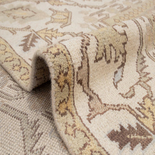 Kristen Wolf - 10x14 Green Fine Turkish Oushak Premium Quality Wool Rug