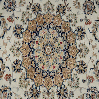 Nain 8x10 Medallion Persian Wool & Silk Rug