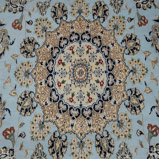 Nain 9x12 Medallion Persian Wool & Silk Rug