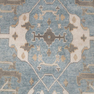 Amanda - 8x10 Muted Blue Hand Knotted Turkish Oushak Area Rug