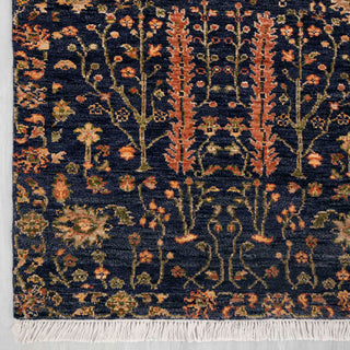 Murphy 6x9 Navy Garden Fine Weave Woolen Rug