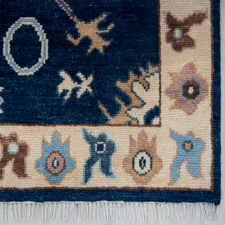 Langford 8x10 Hand Knotted Floral Motif Oushak Wool Rug