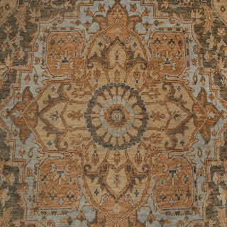 Mandhani 8x10 Vintage Medallion Serapi Inspired Wool Rug