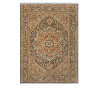 Mandhani 8x10 Vintage Medallion Serapi Inspired Wool Rug
