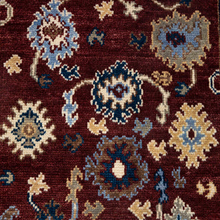 Langford 4x5 Hand Knotted Floral Oushak Wool Rug