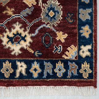 Langford 4x5 Hand Knotted Floral Oushak Wool Rug